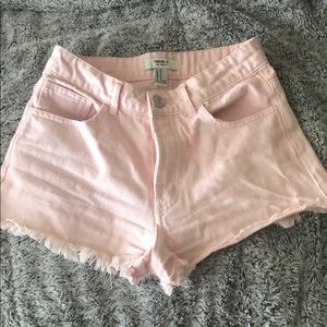 Forever 21 pink denim shorts